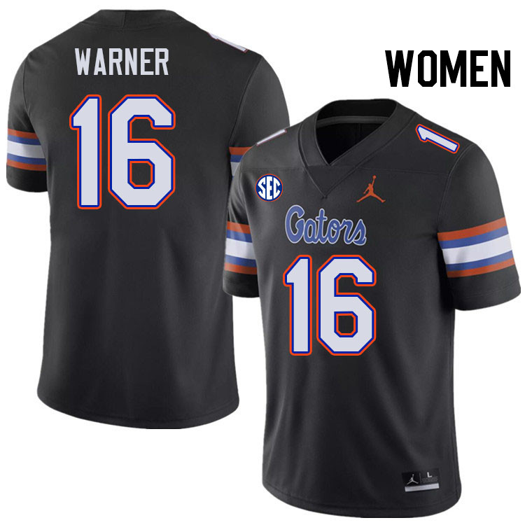 Women #16 Aidan Warner Florida Gators College Football Jerseys Stitched-Black